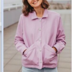 Yibugin Pale Pink Lightweight Blazer Jacket Longsleeve 🆕️✨️size XXL